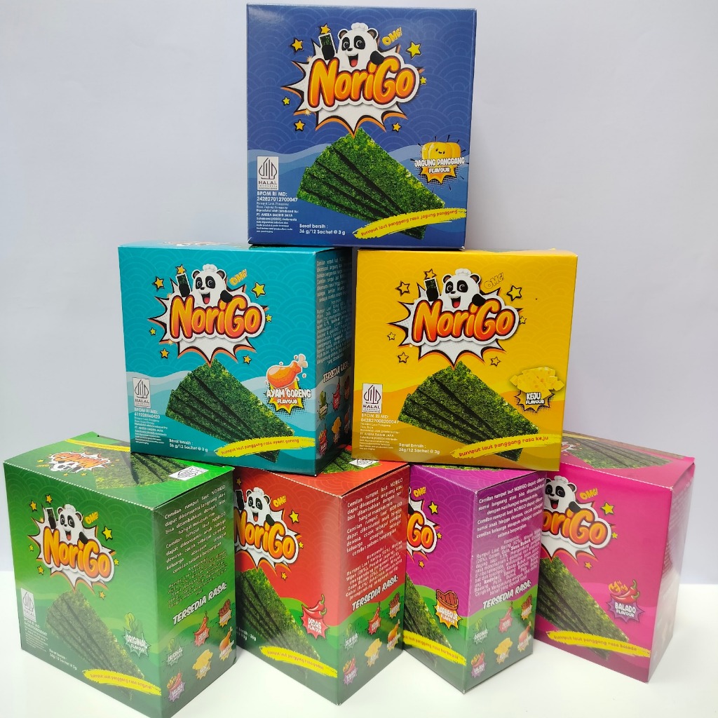 

Lezatoz_Genz Norigo Snack Sachet Rumput Laut 1 Box Isi 12 Pcs