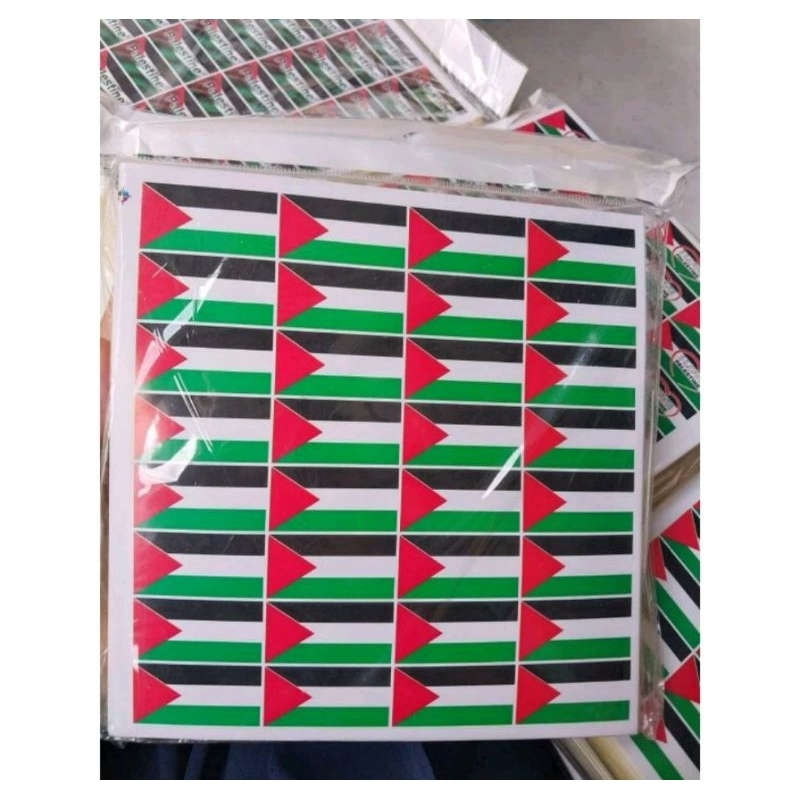 

Sticker bendera palestina 1 lembar isi 32 potong bendera