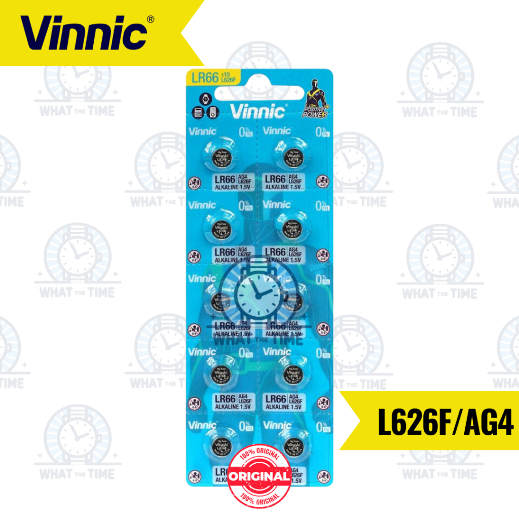WTT Baterai Vinnic L626F Original AG4 LR 626 LR626 Batu Batre Kancing Battery Koin Jam Tangan