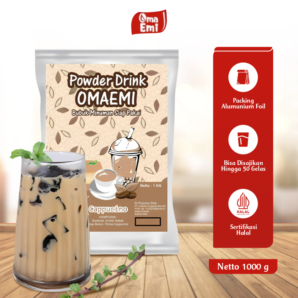 

BUBUK MINUMAN PREMIUM RASA CAPPUCCINO 1 KG | BPOM & HALAL