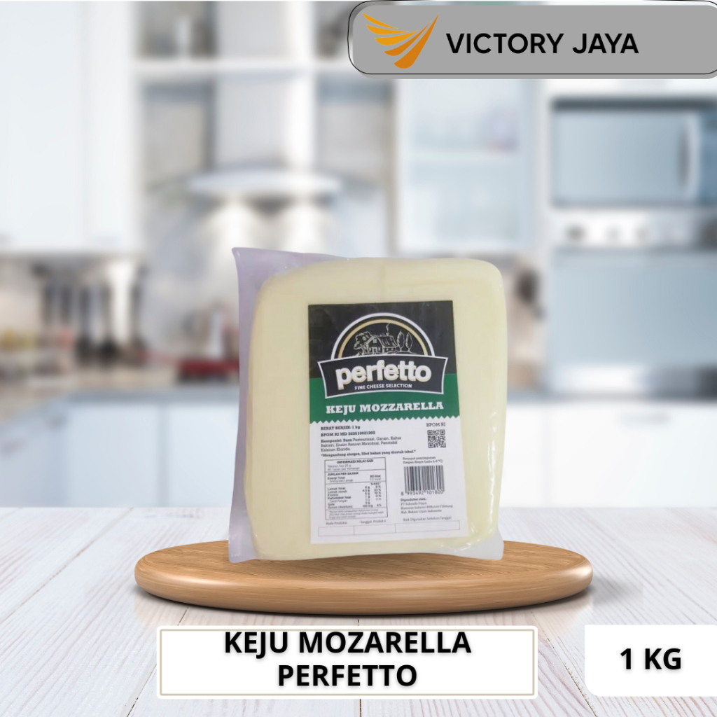 

Keju mozzarella cheese perfetto 1kg repack / keju mozarela murah