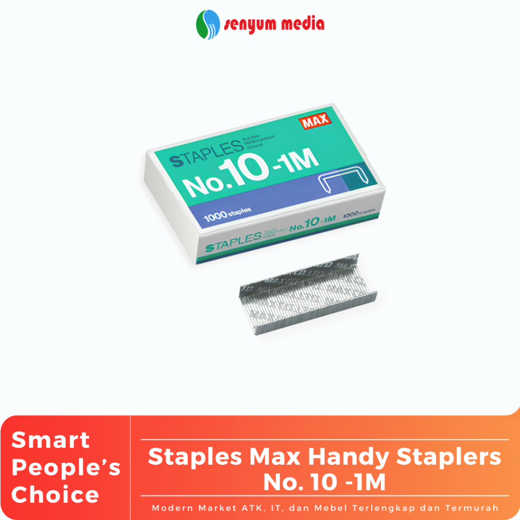 

Staples Max Handy Staplers No. 10 -1M (1 Pcs Isi 1000 Staples) (S:PCS)