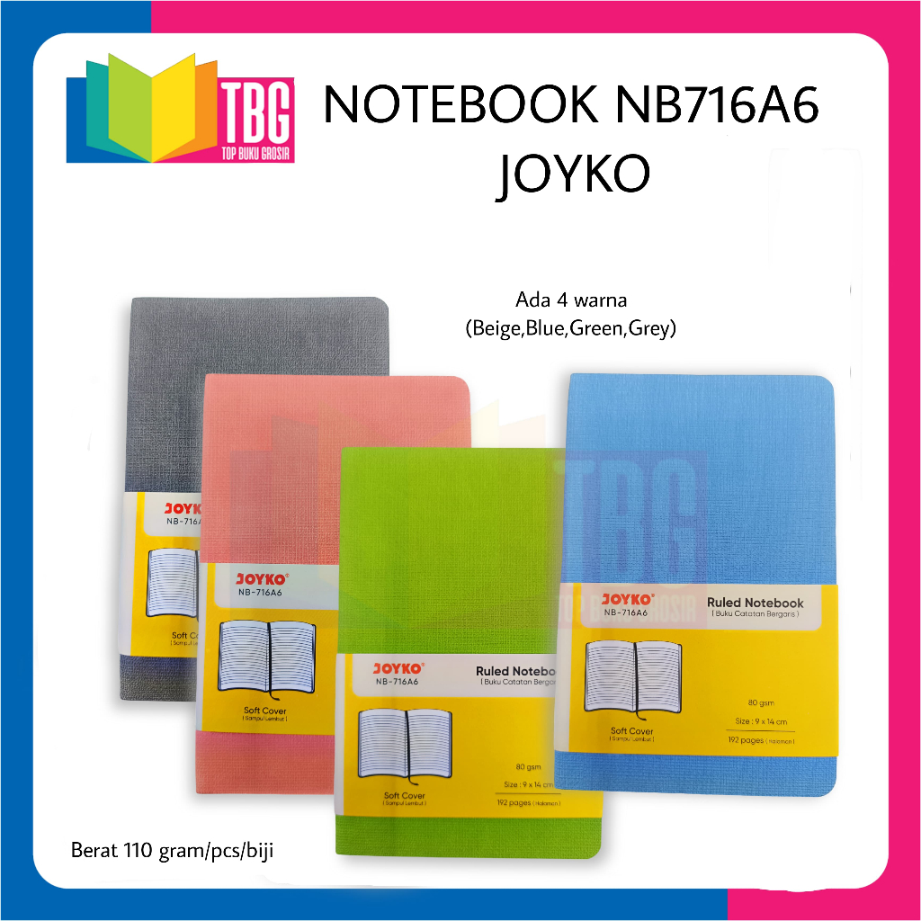 

1 PCS NOTEBOOK NB716A6 JOYKO CATATAN DIARY / AGENDA JOYKO