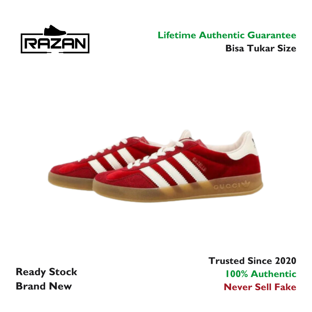 Adidas x Gucci Gazelle Red 100% Authentic Original