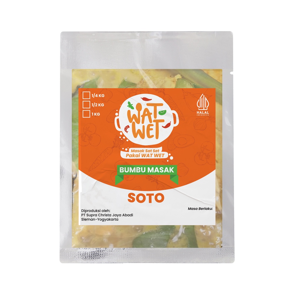 

Bumbu WatWet - Soto 250 gr, 500 gr, 1000 gr
