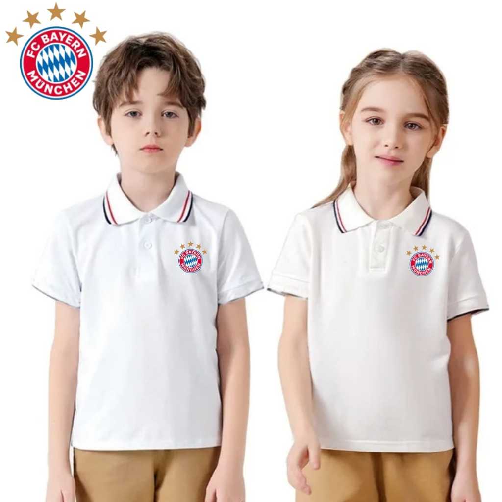Kaos Baju Wangki Polo Fashion Anak Laki-laki/Perempuan Logo Munchen Sablon DTF