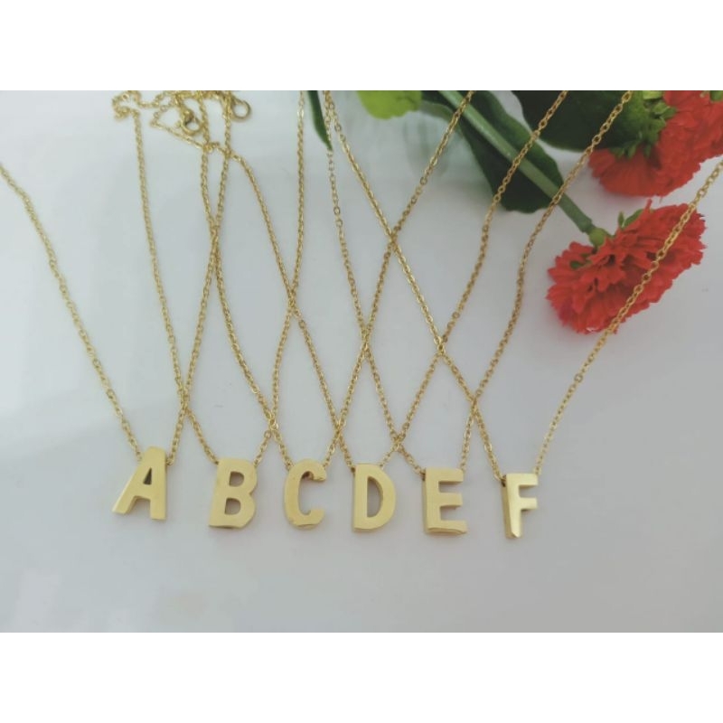 Fourfashion Kalung Titanium Huruf Nagita / Kalung Inisial Huruf