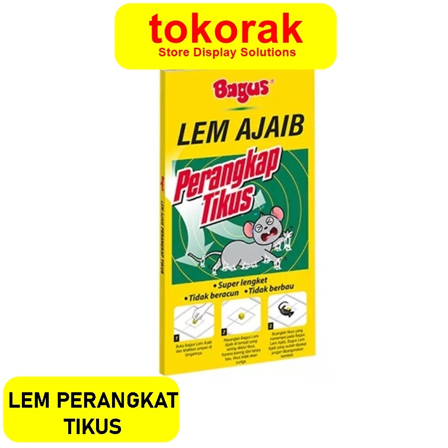 BAGUS LEM AJAIB PERANGKAP TIKUS PAPAN LEM JEBAKAN TIKUS CAP GAJAH