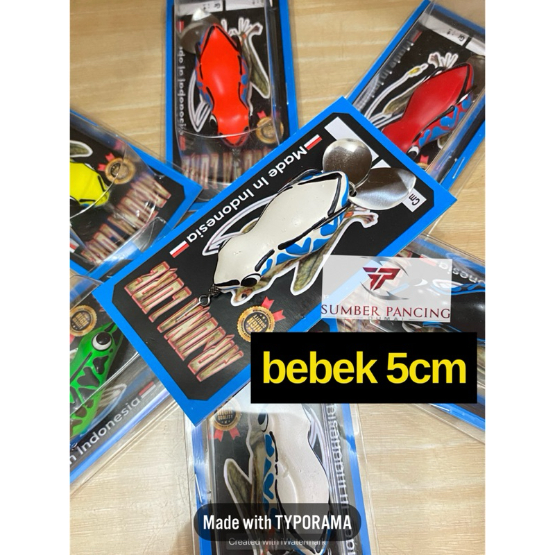 Soft frog Arjuna lure bebek 5cm double blade