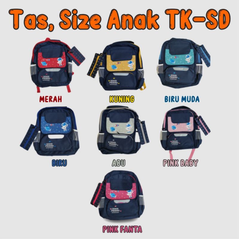 Tas Anak Size Anak TK-SD Bisa Bordir Nama
