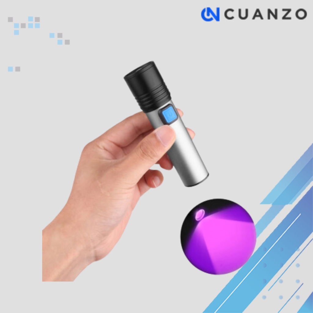 Senter LED Ultraviolet UV Portable Stain Hunting Detector 395nm/Lampu Senter Uv Mendeteksi Noda Berc