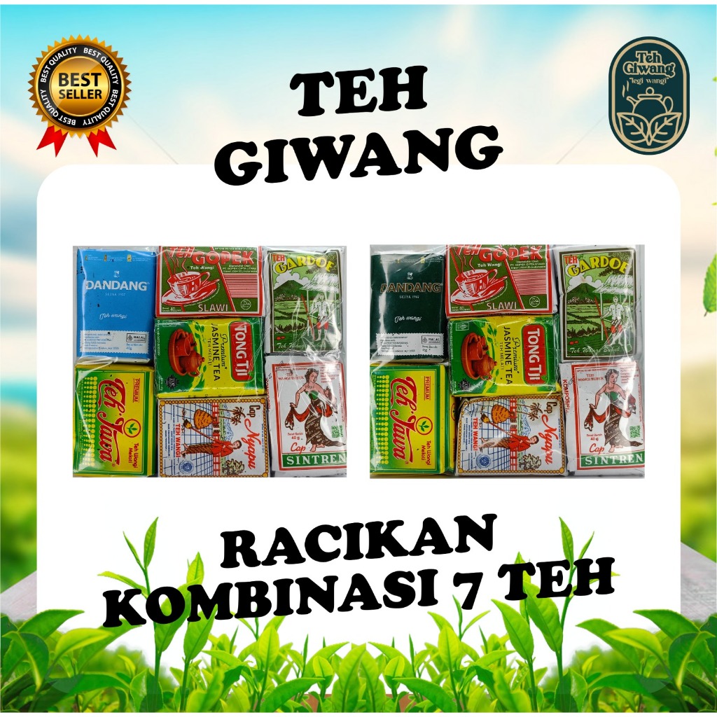 

Teh Racikan Paket 7 Kombinasi Teh Khas Solo 285gr Dandang Gopek Gardoe Tongtji Jawa Nyapu Sintren Wangi Sepet Kentel