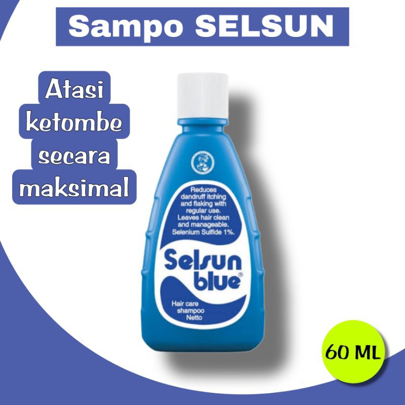 Shampoo SELSUN BLUE || Atasi ketombe BERAT || 60ml