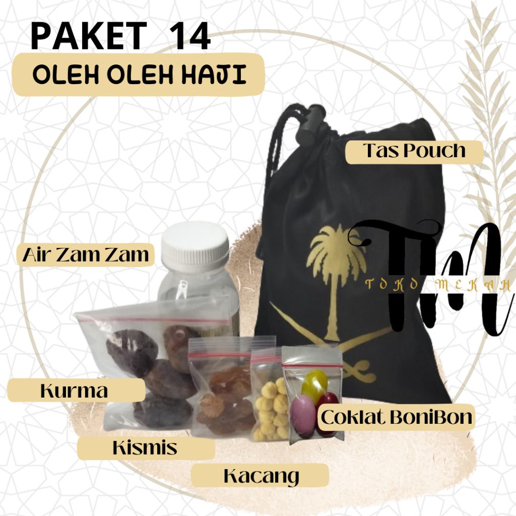 

Paket 15 Pouch Oleh-oleh haji dan umroh/ Pasuhe/Kacang manis