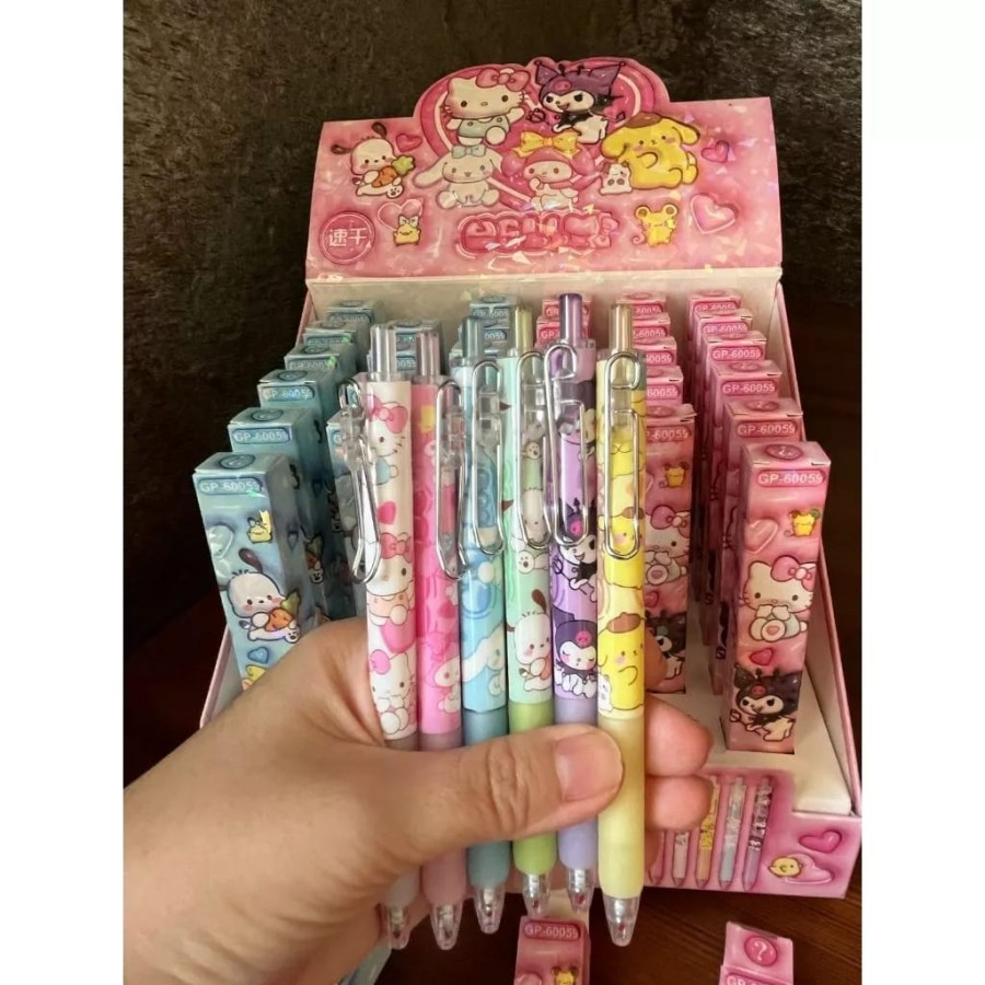 

Pen Gel Model Cetak Klik Sanrio Cinnamorrol Kuromi Melody