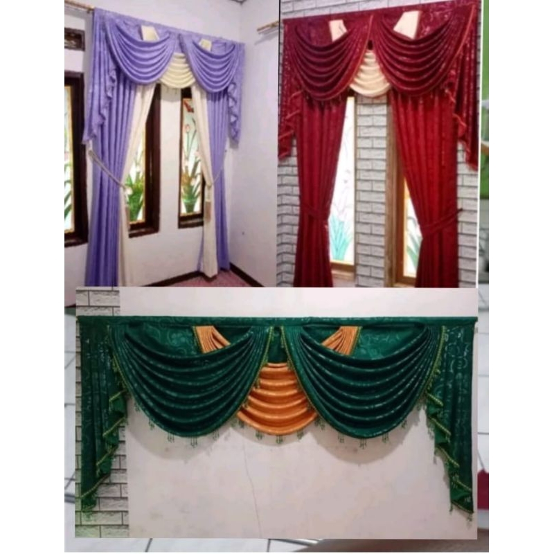 gorden poni saja Hordeng gelombang 150cm 2 meter poni jendela dan pintu