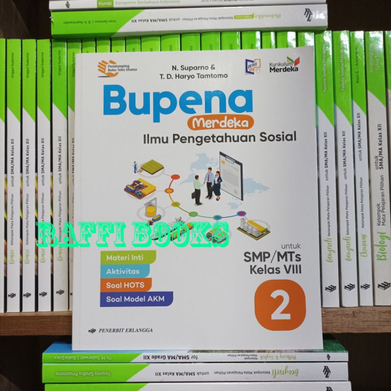 Buku Bupena IPS Kelas 2 / VIII 8 SMP Erlangga Kurikulum Merdeka