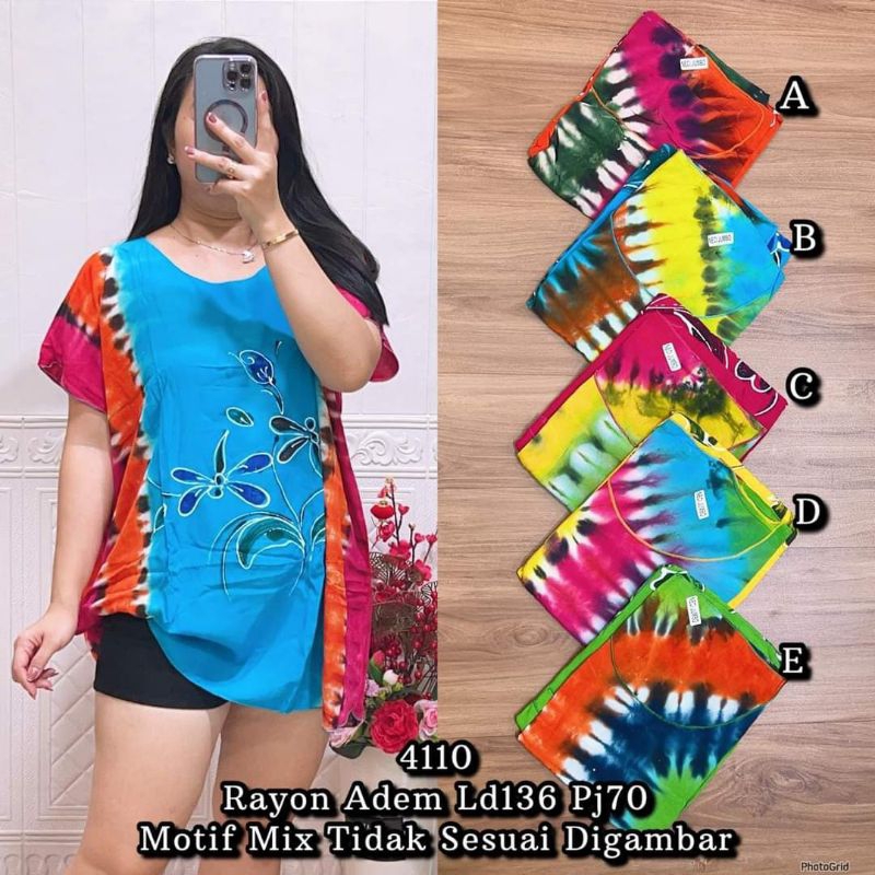 Kaos Oblong Wanita Jumbo Ronce Neci Atasan BALI Katun Rayon Adem