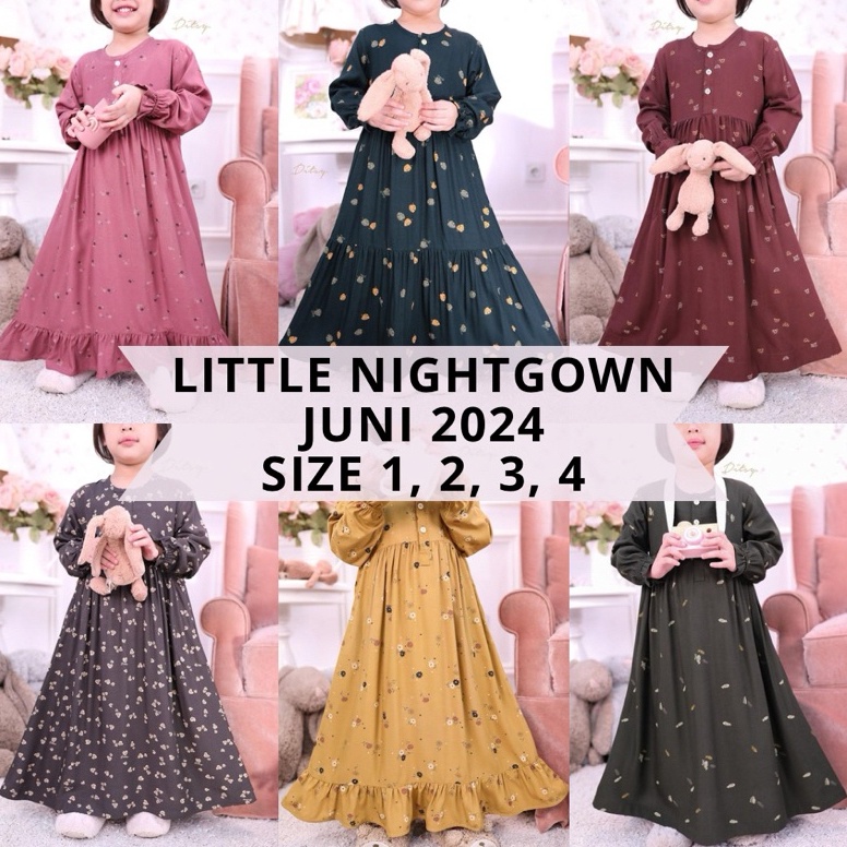 KODE Q95D Little Ditsy Nightgown Size 1234 Edisi JUNI 224 by Ditsy Official