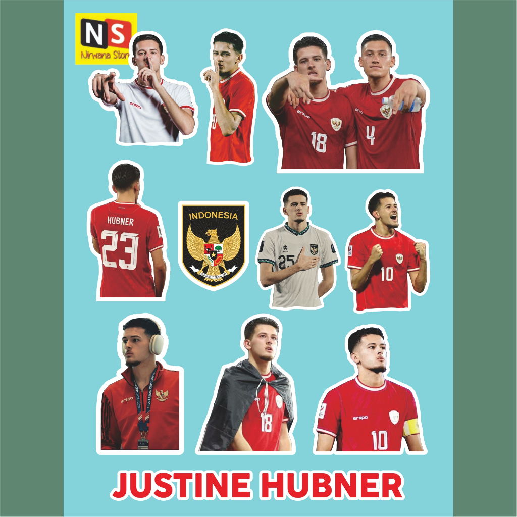 

Stiker Justin Hubner Timnas - Stiker Pack Tumbler Laptop Koper Helm