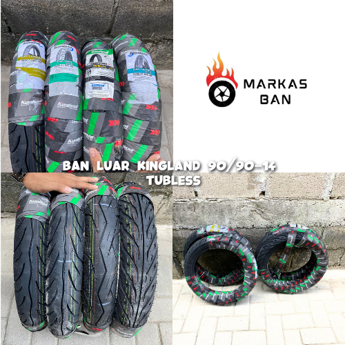 BAN LUAR KINGLAND RING 14 BAN MATIC 90/90-14 TUBELES || BAN LUAR KINGLAND 90/90-14 TUBELESS DAN NON 