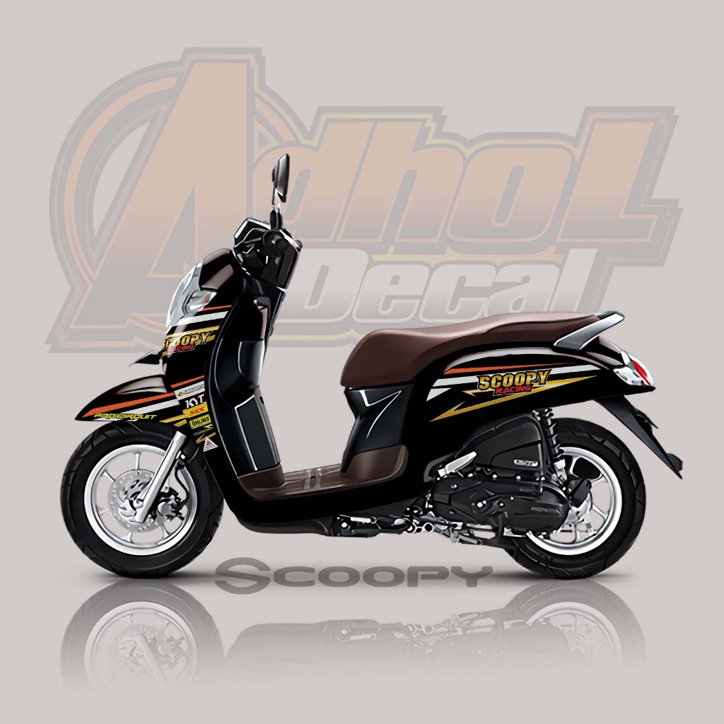 STICKER STRIPING VARIASI SCOOPY | STRIPING HONDA SCOOPY 2017 2018 2019 2020 SIMPLE MOTIF 023