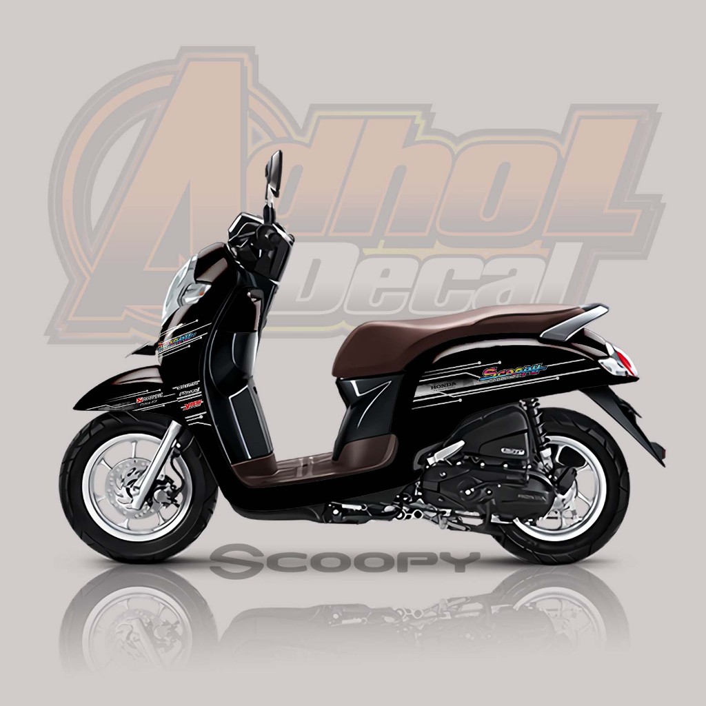 STICKER STRIPING VARIASI SCOOPY | STRIPING HONDA SCOOPY 2017 2018 2019 2020 SIMPLE MOTIF 019
