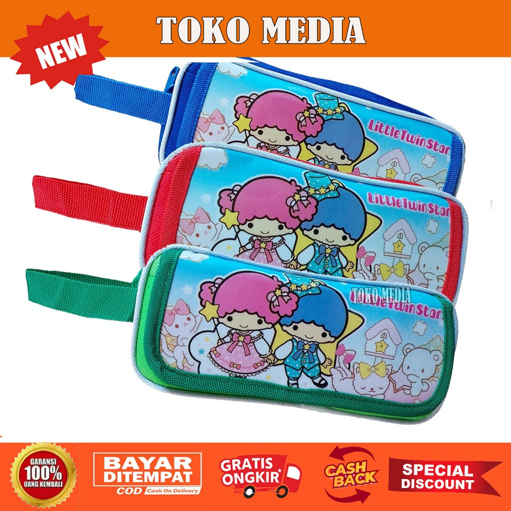 

Murah Kotak Tempat Pensil Anak Little Twin Star Dengan 2 Tempat Penyimpanan Restleting Dan Kantong