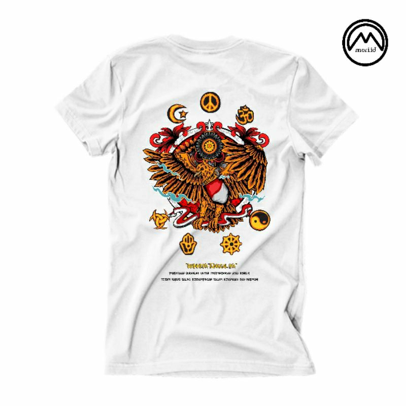Mori.id Kaos Pluralisme Garuda Bhinneka Tunggal Ika |t-shirt pluralisme beragama bhinneka tunggal ik