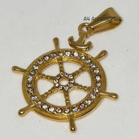 Liontin Titanium Jangkar Kemudi HQ K2926G