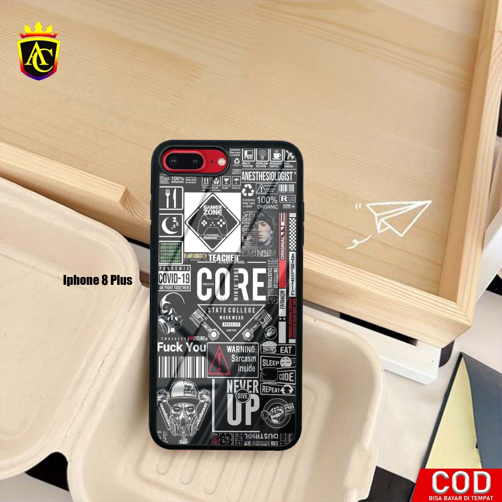 Case Iphone 8 Plus [ Stiker ] Aneka casing, case, kondom hp, custom case,  case aesthetic case murah