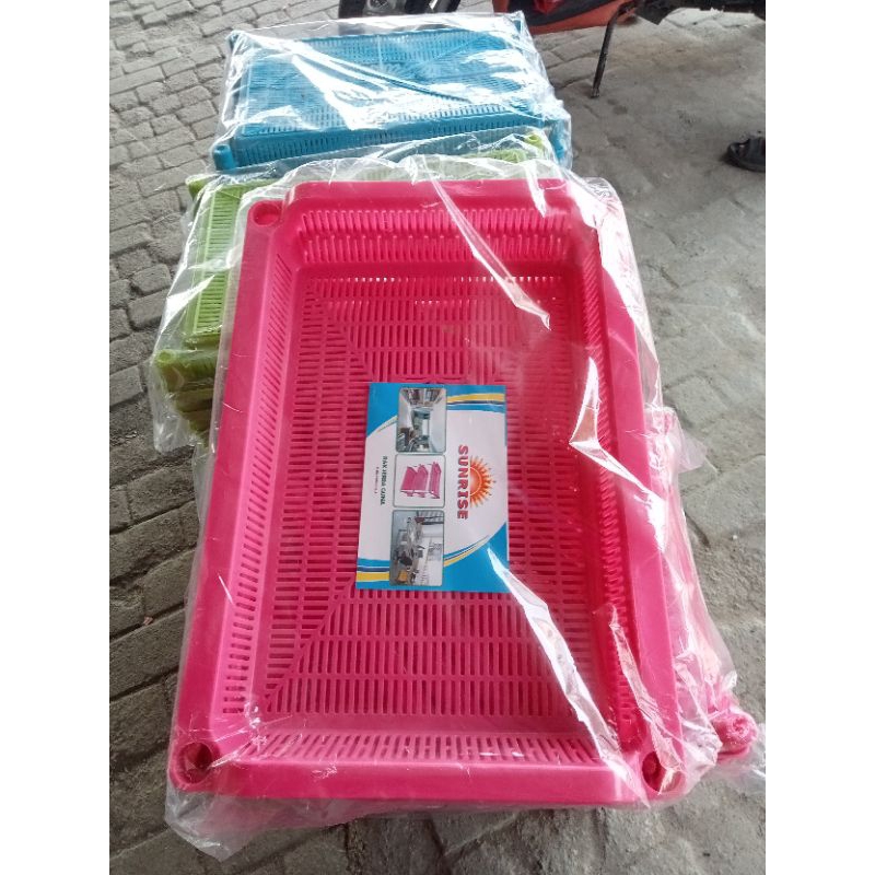 RAK SUNRISE 3 SUSUN/ RAK PLASTIK JUMBO SERBAGUNA / RAK MAKE UP BESAR/RAK BUMBU DAPUR JUMBO/ RAK DAPU