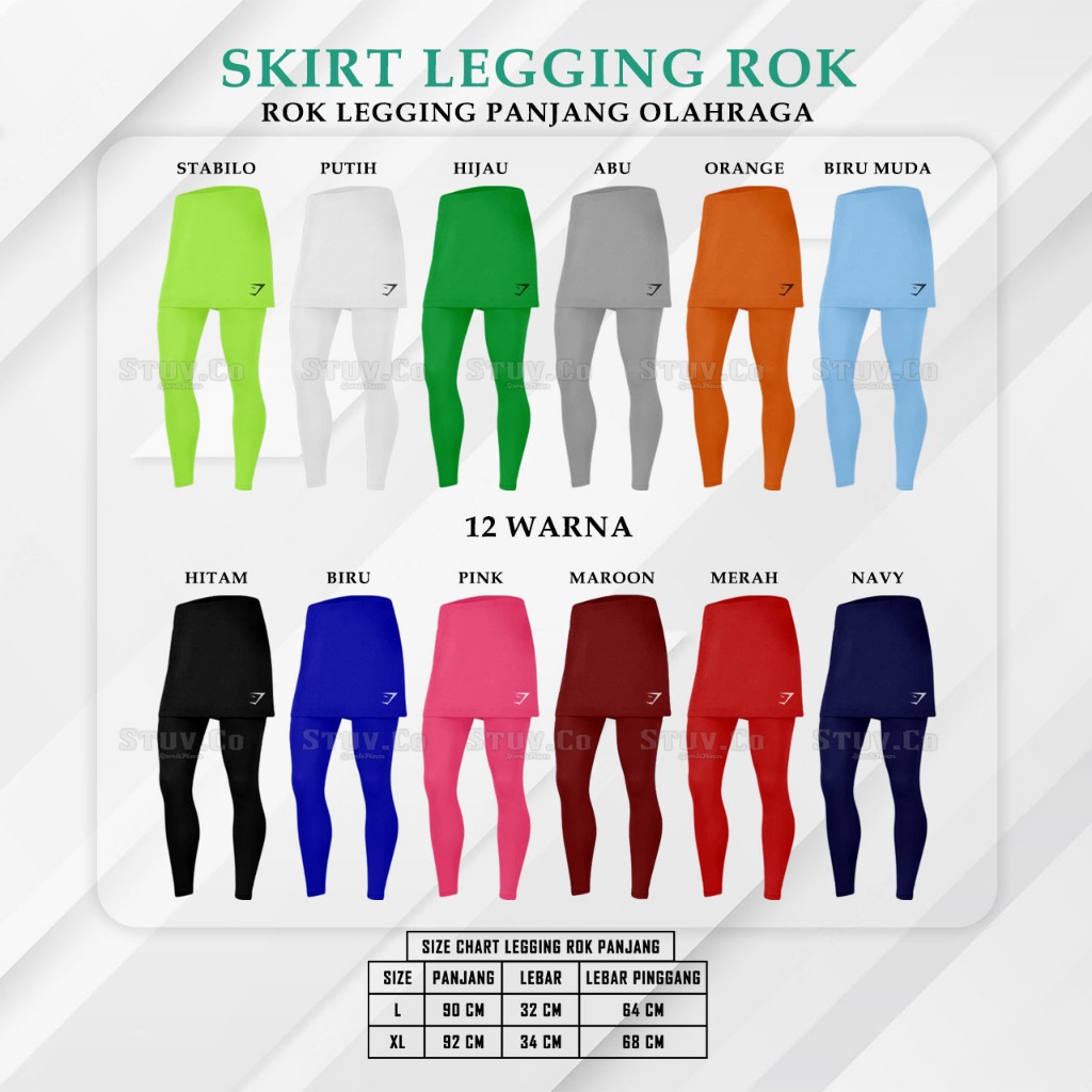 SPORT SKIRT LEGGING ROK Rok Legging Wanita Olahraga Rok Legging Sport Skirt Running Jogging