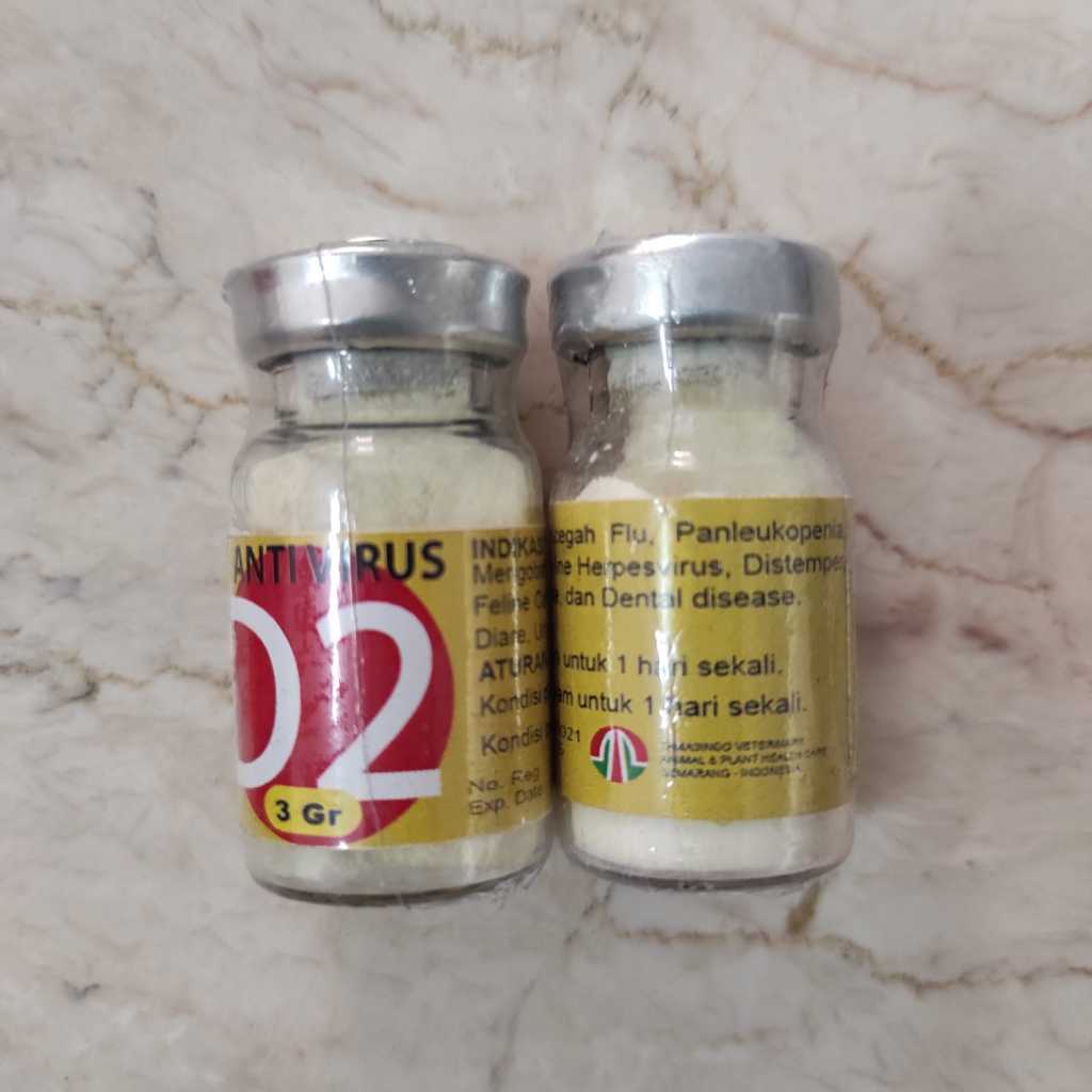 D2 Anti Virus Cat 3 gr - Obat Antivirus Flu Panleu Calici Kucing