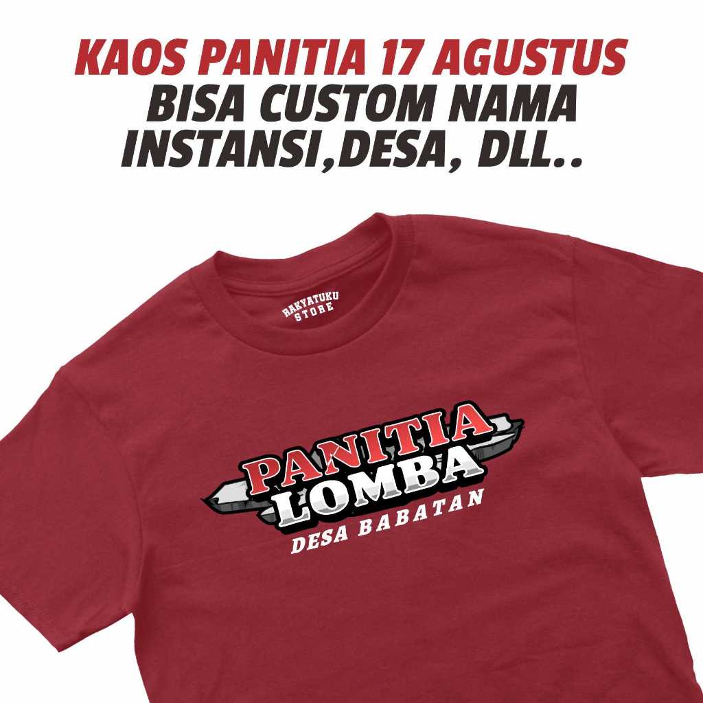 Kaos Merah Putih Agustusan Pria Wanita / Kaos 17 Agustus 2024 Custom Nama