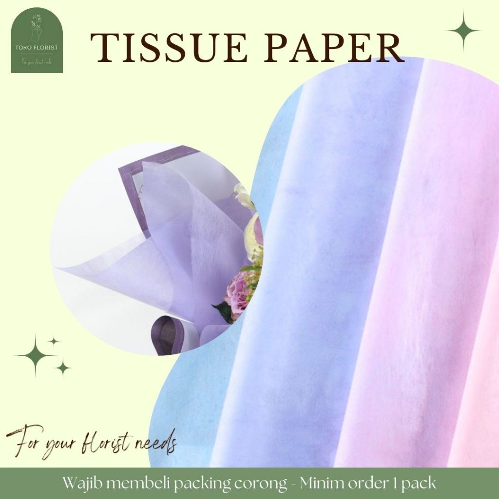 

GROSIR Kertas Buket Wrapping Bunga TISSUE PAPER isi 20 lembar