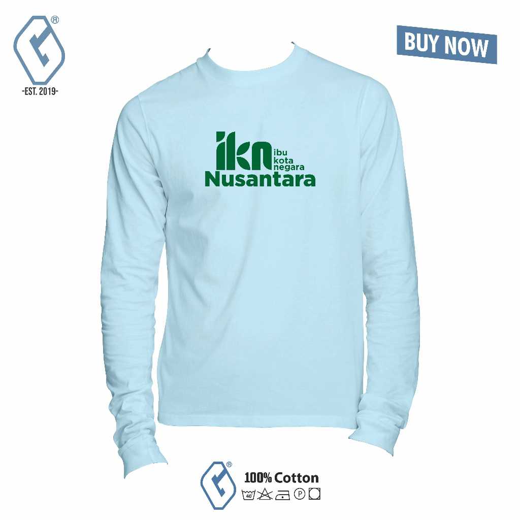 kaos distro ikn ibu kota negara longsleeve / baju distro ikn ibu kota negara panjang