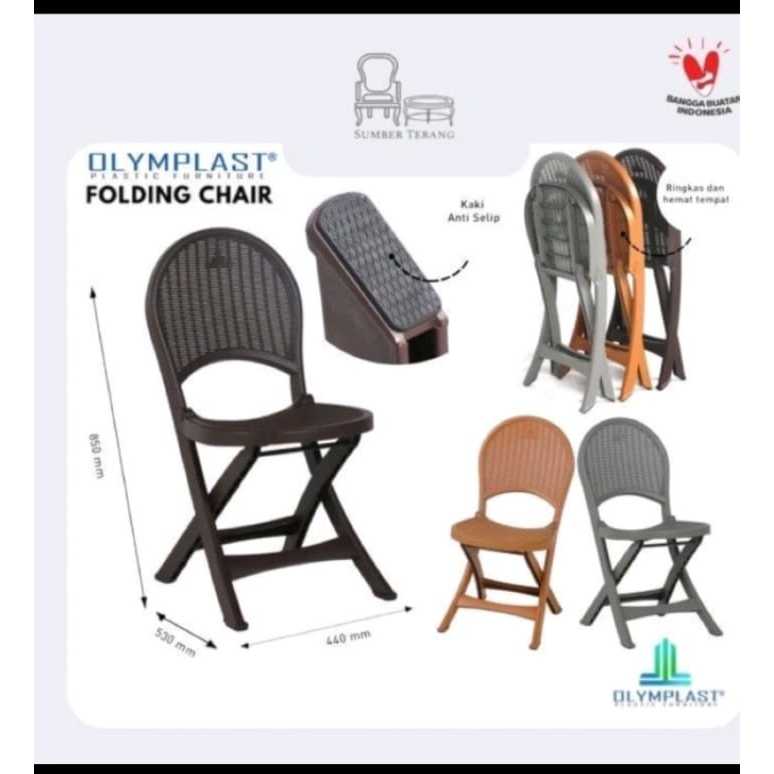 Olymplast OFC Kursi Plastik Lipat/Kursi Teras/Kursi Cafe