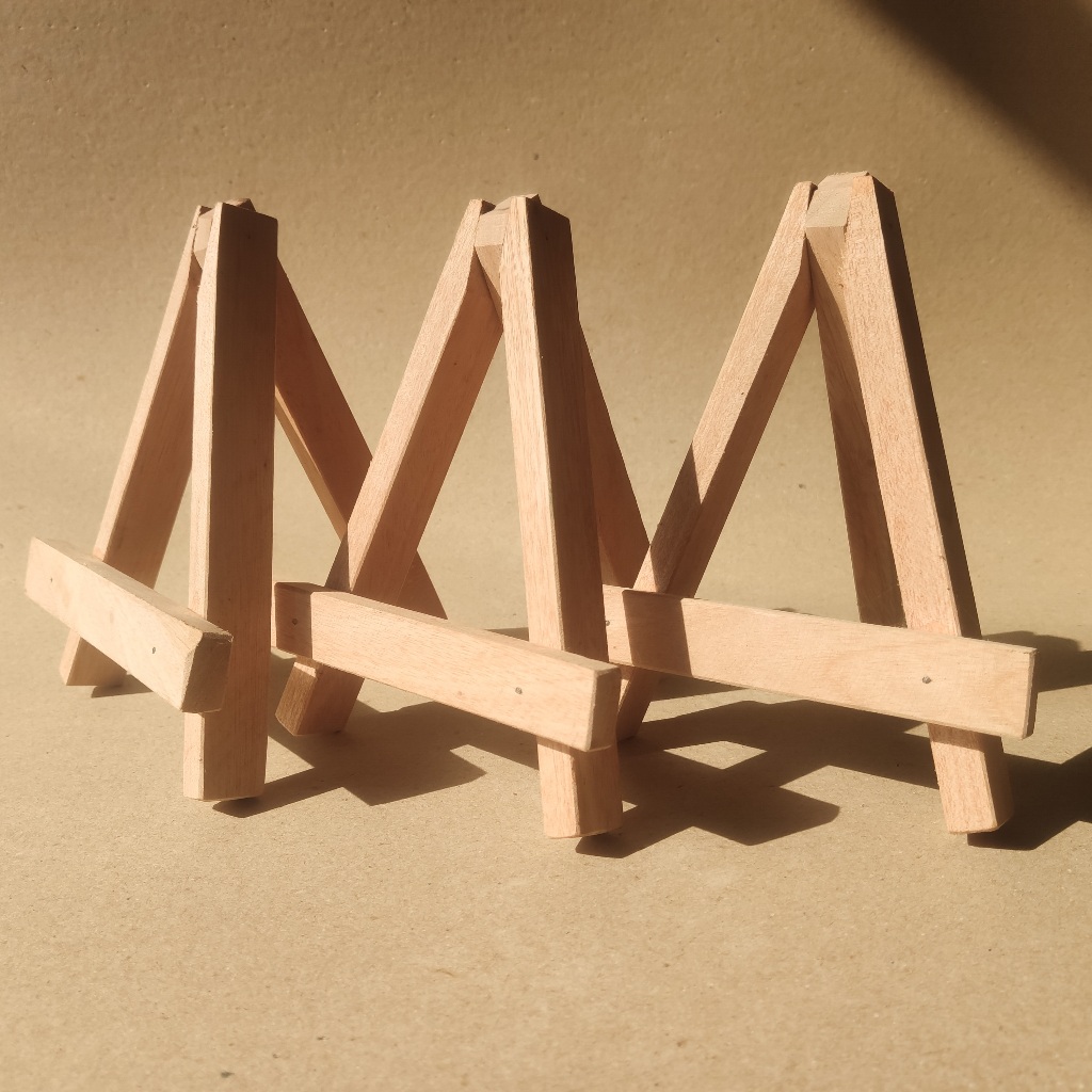 

Stand Engsel Kayu Wooden Engsel Stand Penyangga Foto HP Lukisan