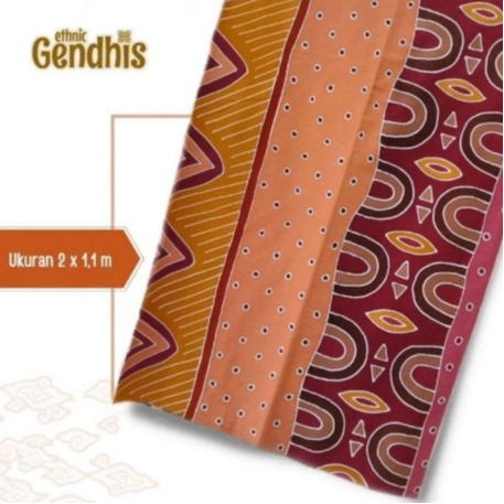 Ethnic Gendhis - Kain Batik Tulis Asli Warna Coklat Kombinasi