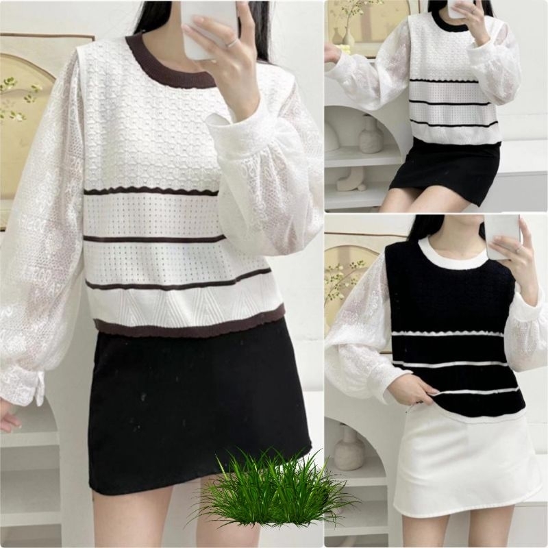 ATASAN RAJUT LENGAN PANJANG IMPORT