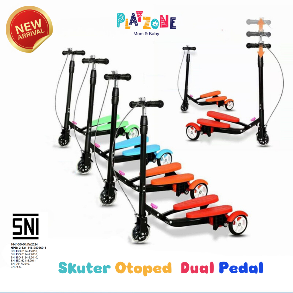 PlayZone  SNI Skuter Dual Pedal / Skuter Genjot WIngs / Scooter Otoped