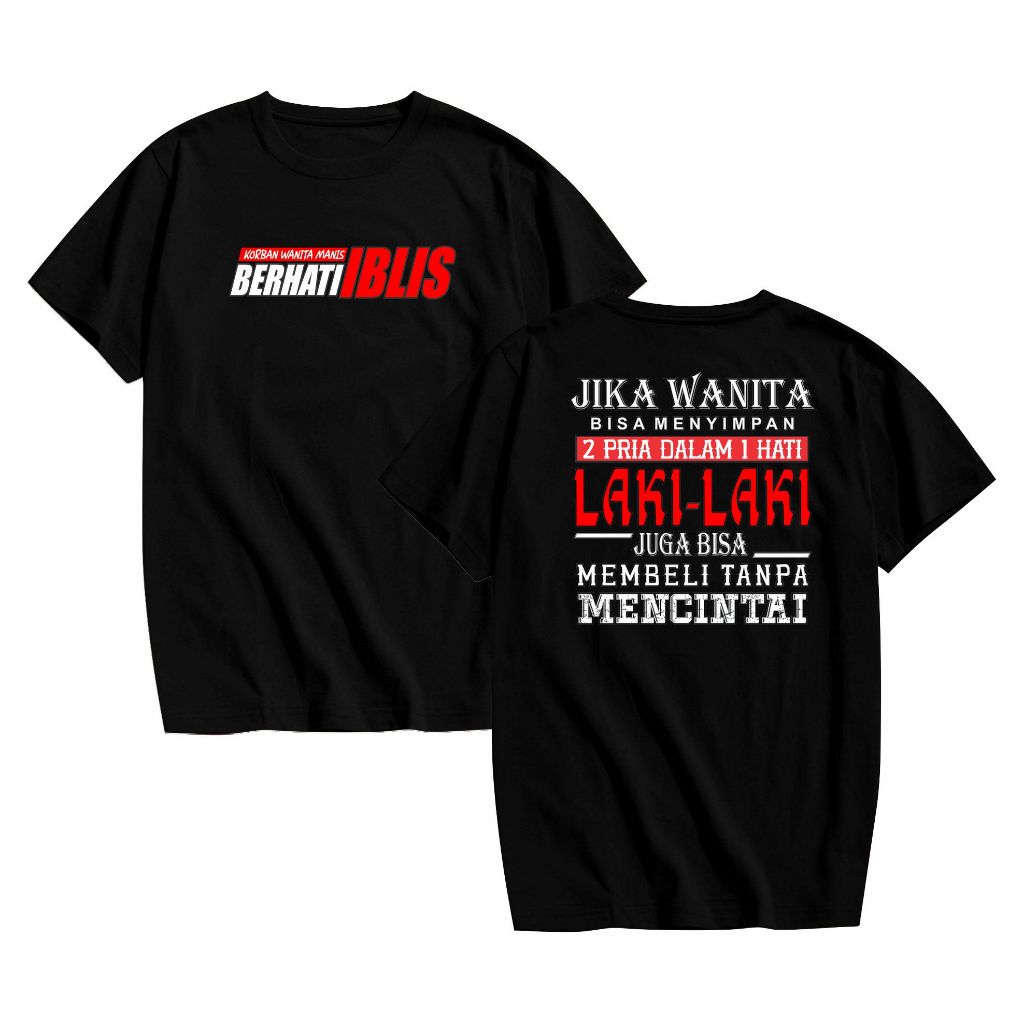 TELLY KAOS ATASAN BERHATI IBLIS, KAOS DISTRO kaos pria