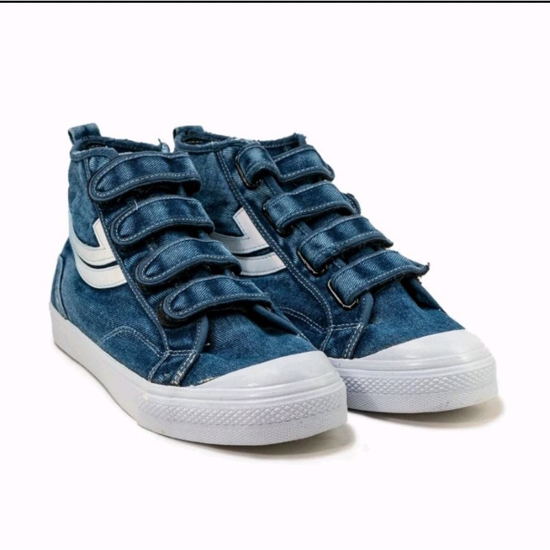 Sepatu Pria Galaxy X Highcut Denim Johnson, Sepatu Original Denim
