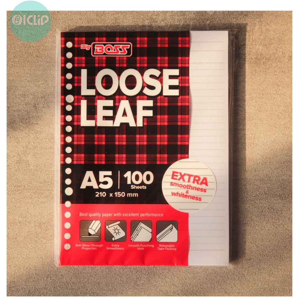 

Isi Kertas Binder Loose Leaf Bigg Boss A5 100 Lembar Bergaris