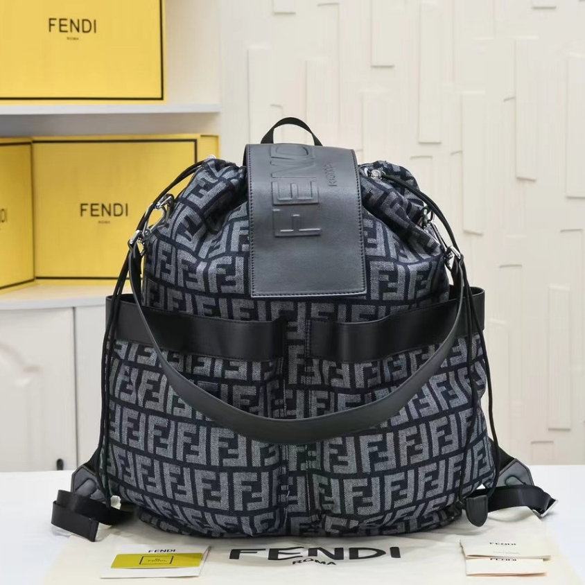 Fendi Ancient Flower Backpack Men's Handheld Shoulder Bag Fashion Backpack