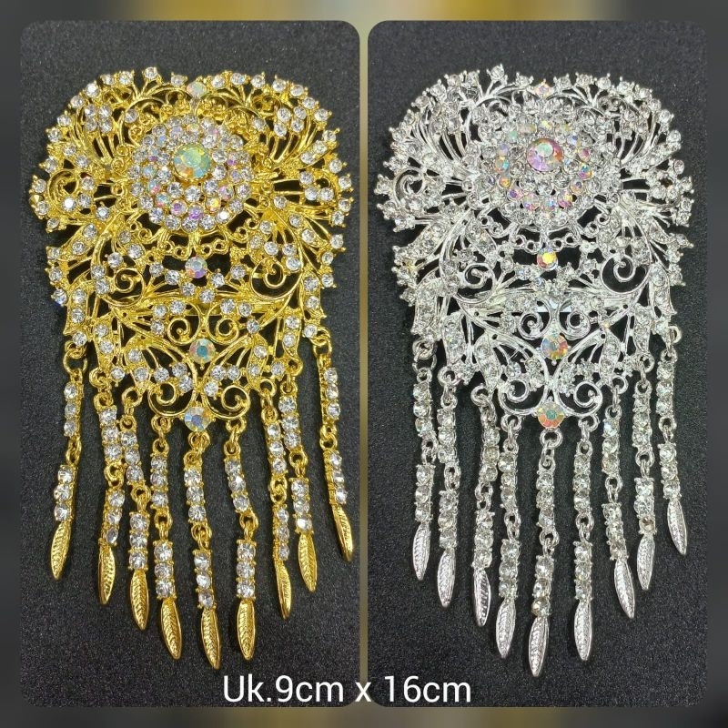 BROS KEBAYA PENGANTIN JUMBO/BESAR GOLD DAN SILVER