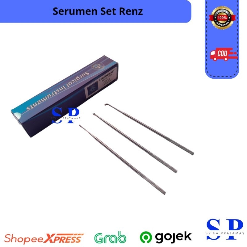 Alat Medis Serumen Set RENZ Cerument Set THT Instruments Serumen Kit Instrumen