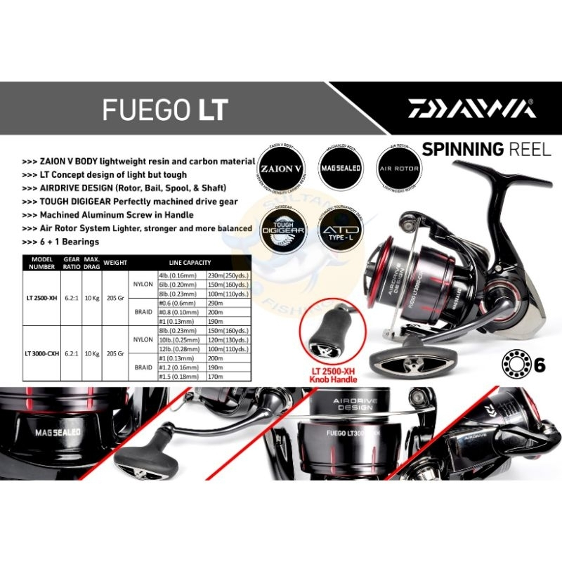 Reel SPINNING DAIWA FUEGO LT3000-CXH 2023