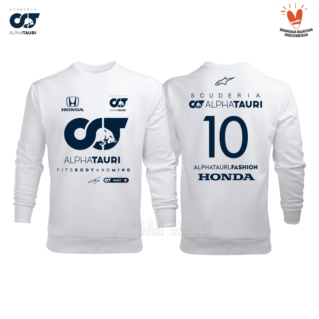 Sweater Jaket Hoodie Honda Team Balap Scuderia Alpha Tauri Formula F1 One Gasly 10